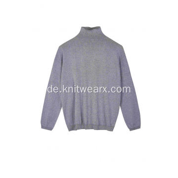 Damen Strickpullover aus Lurex mit Stehkragen